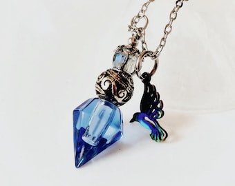 Hummingbird Urn Necklace | Cremation Ashes Jewelry | Memorial Keepsake Urn Pendants | Sympathy Gift for Her