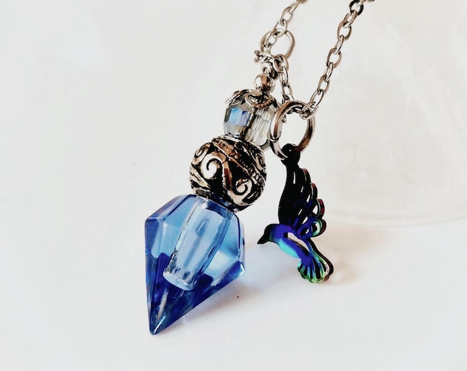 Hummingbird Urn Necklace | Cremation Ashes Jewelry | Memorial Keepsake Urn Pendants | Sympathy Gift for Her