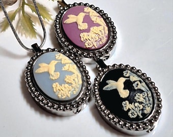 Hummingbird Cremation Necklace Keepsake Urn for Ash Cremains | Memorial Ash Keepsake, Cremate Jewelry, Loved Ones Memorial Gift