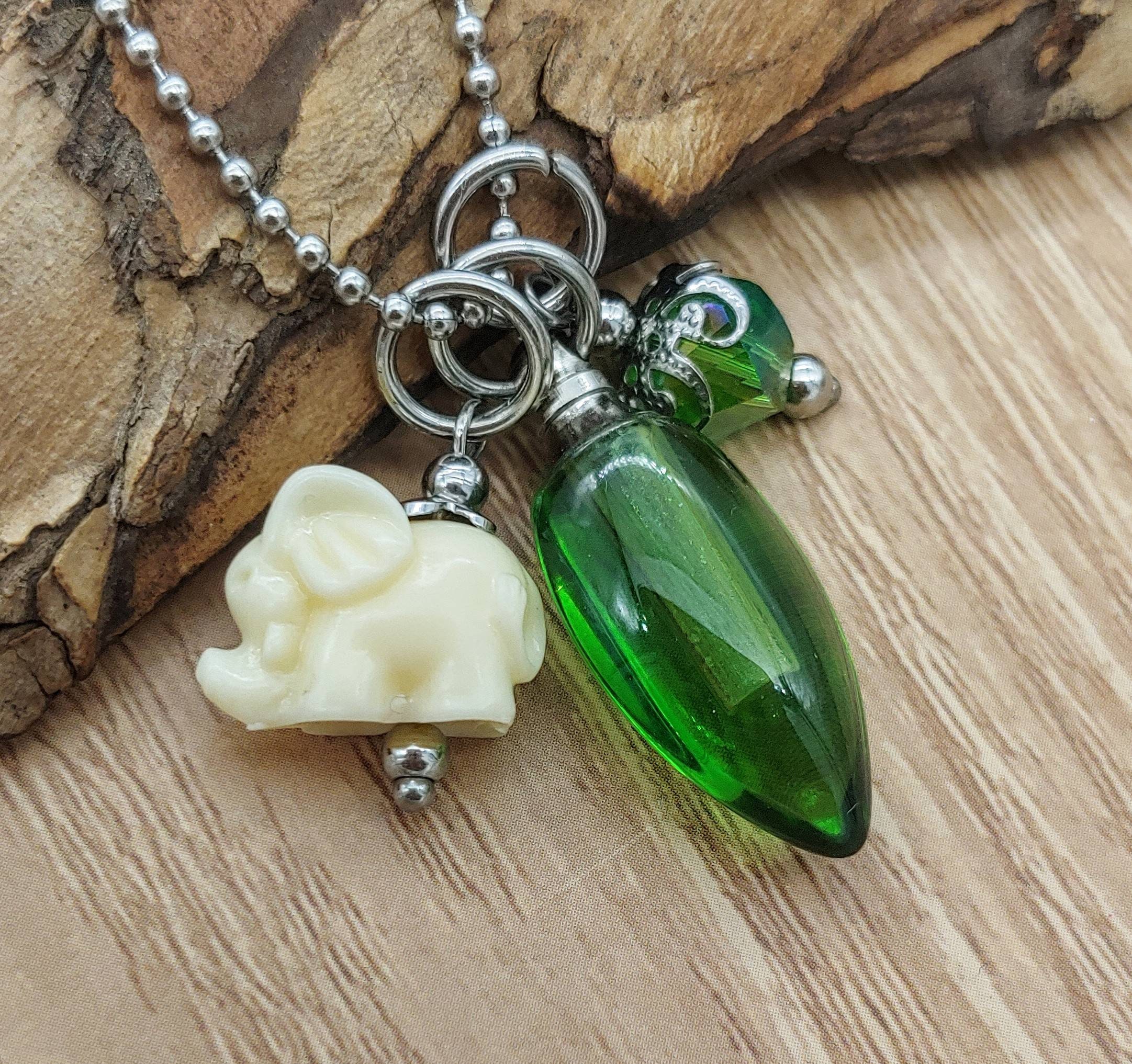 Small Elephant Urn Pendant for Ashes Keepsake Ash Urn Necklace Urn