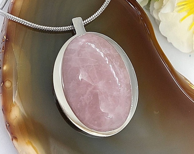 Cremation Jewelry Amulet Rose Quartz Urn Necklace Jewelry for Cremains Ashes | Funeral Jewelry Keepsake Gift | Memorial Ash Jewellery