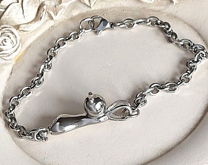 Kitty Cat Urn Bracelet for Ashes | Cat Memorial Ashes Bracelet | Cat Urn Jewelry | Fillable Bracelet | Pet Cremation Jewelry | Cat Loss Gift