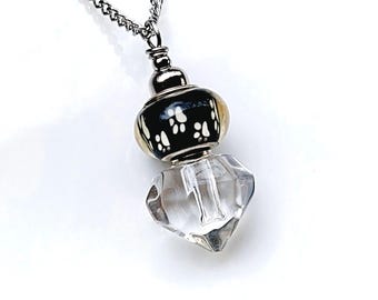 Paw Print Pet Ash Urn Necklace, Cremation Ashes Urn Jewelry, Cat Urn, Dog Urn, Pet Memorial Gift