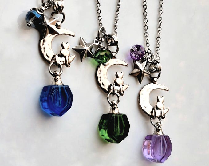 Cat Urn Necklace | Pet Memorial Cremation Jewelry, Keepsake Ash Pendant, Cat Urn, Jewellery for Pets