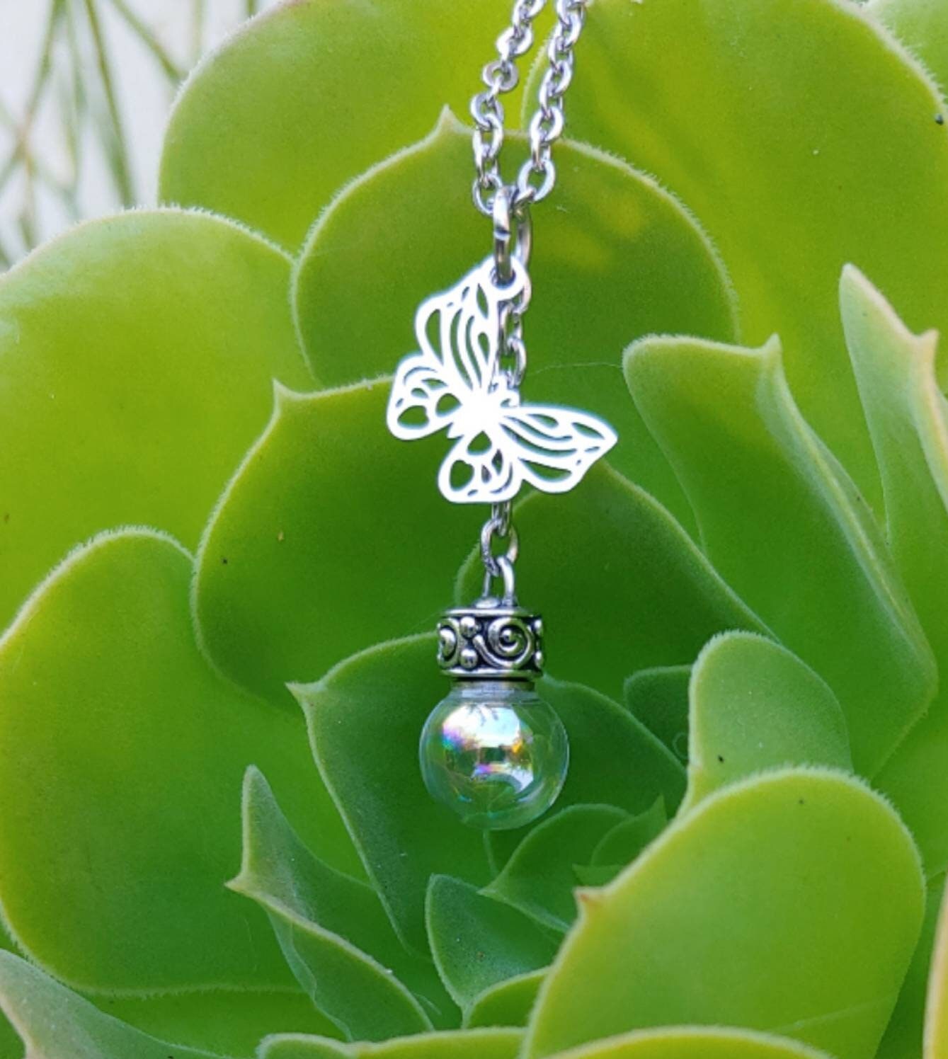 Butterfly Cremation Necklace for Ashes Memorial Keepsake Ashes Ashes Urn  Pendant | eBay