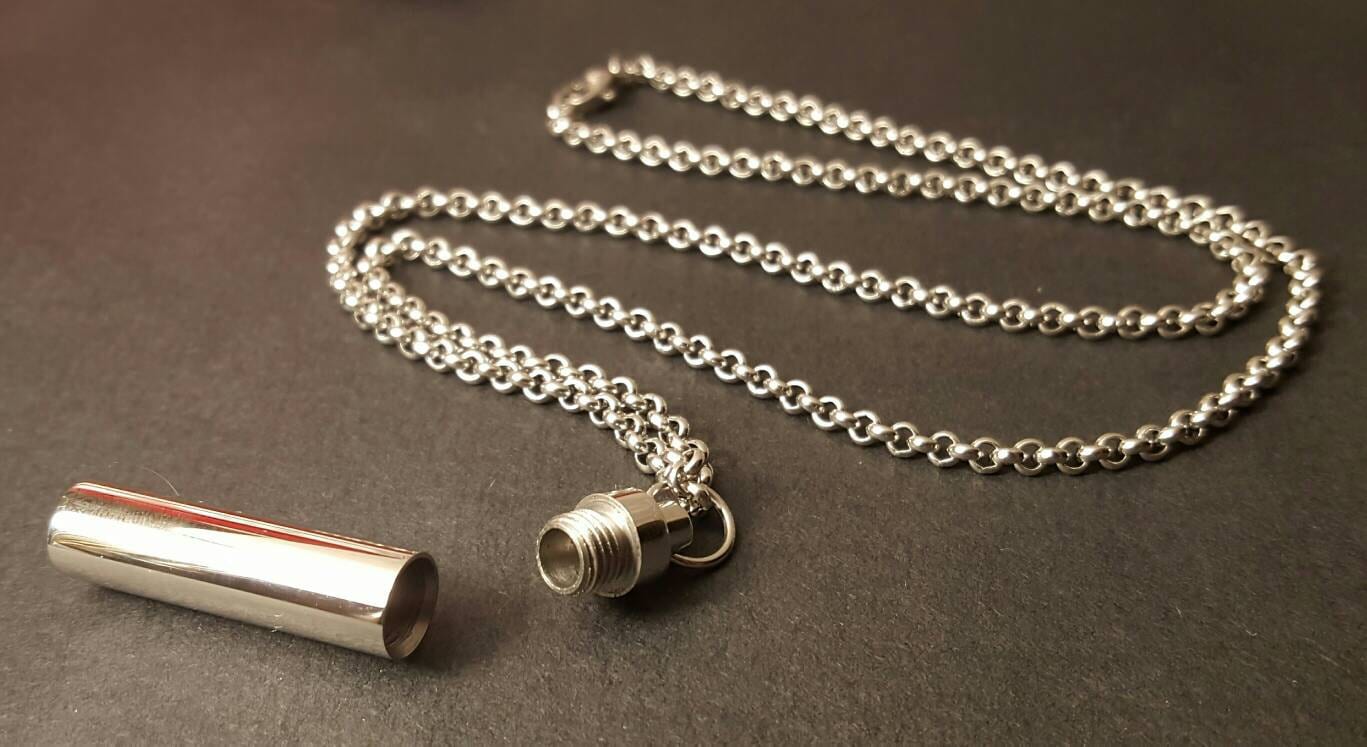 Stainless Steel Cremation Necklace Unisex Urn Cremation Jewelry for