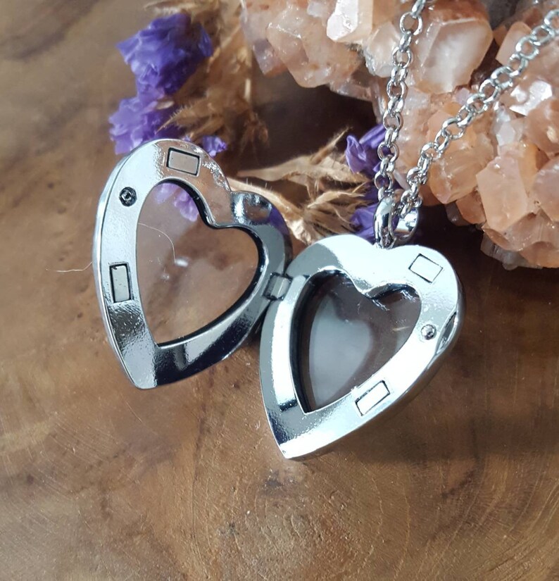 Glass Heart Locket Hair Locket Keepsake Gift for Mom Urn Etsy