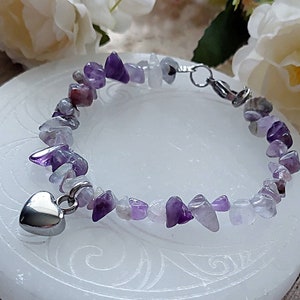 Purple Amethyst Crystal Urn Bracelet for Ashes Mourning Jewelry Cremation Jewelry Keepsake Bracelet Cremation Bracelet Urn Jewelry image 6