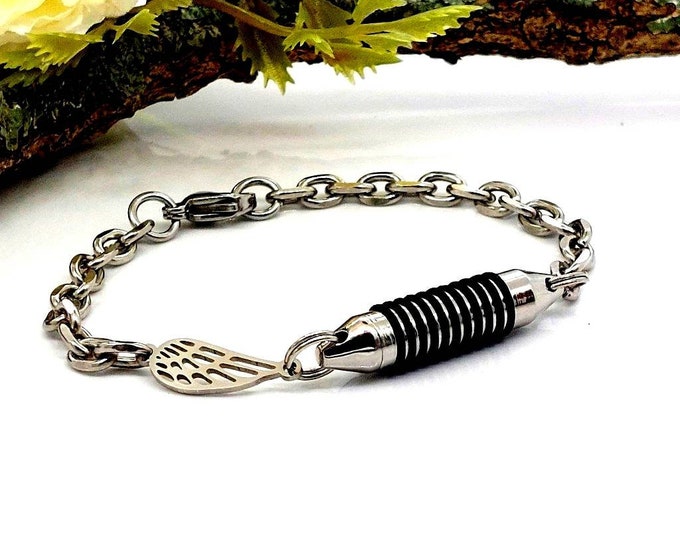 Stainless Steel Urn Bracelet for Men or Women | Ashes Holder Bracelet | Memorial Ash Jewelry | Fillable Bracelet | Cremation Ash Urn Jewelry