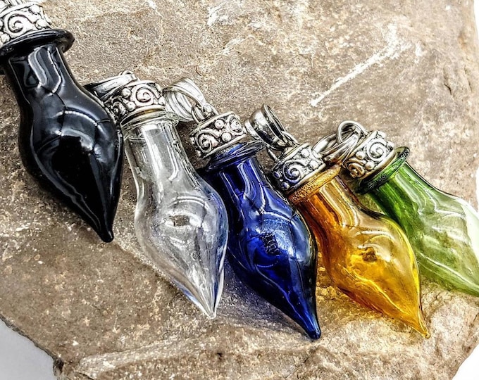 Fillable Glass Tear Pendant | Teardrop Urn Necklace | Ash Urn Pendant | Cremation Jewelry | Urn Jewelry | Vial Necklace | Glass Urn Locket