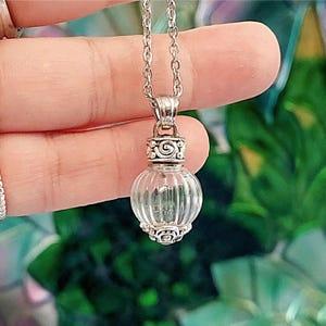 Pumpkin Glass Pendant Urn Necklace | Memorial Ashes Jewelry | Custom Designed Cremation Urn Jewellery | Keepsake Gifts