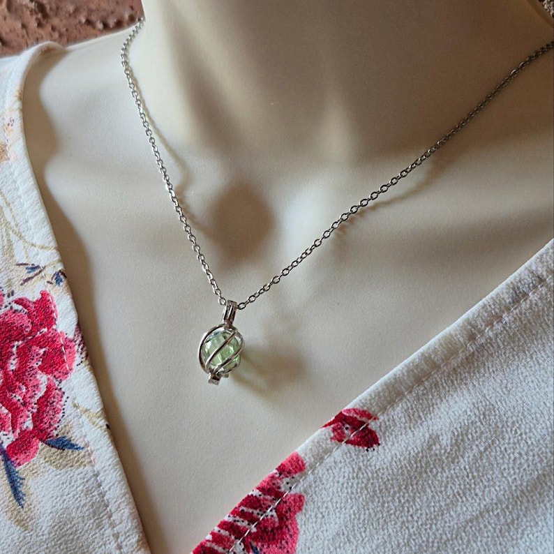 Glass Cremation Ashes Locket | Sterling Silver Teardrop Urn Necklace | Memorial Pendant | Remembrance Jewelry image 4