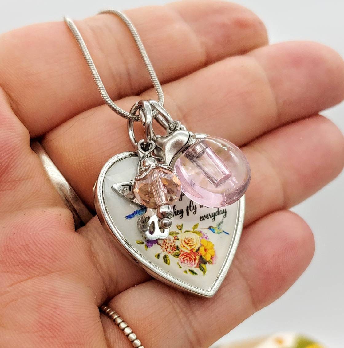 Hummingbird Urn Necklace Those We Love Urn Pendant Etsy