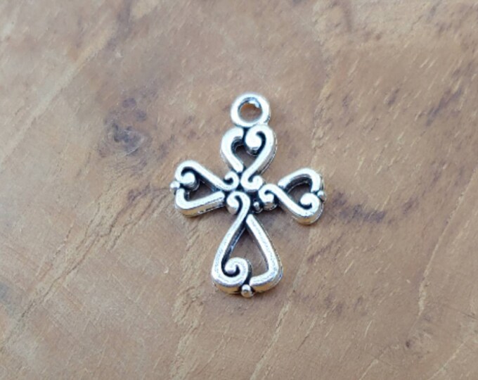 Small Double Sided Cross Charm