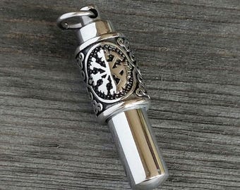 Stainless Steel Cremation Jewelry for Men or Women | Urn Necklace for Loved Ones Ashes | Unique Gifts for Dad, Brother, Son, Friend Urn