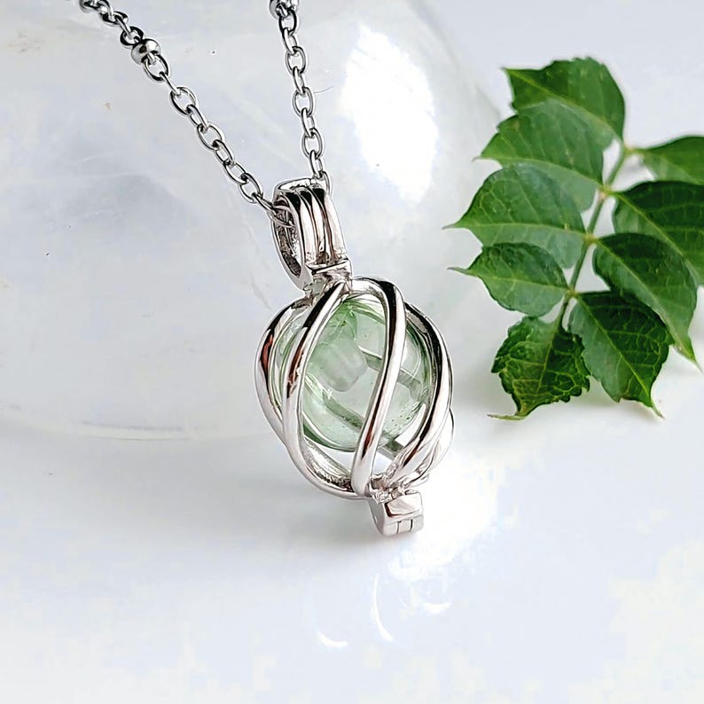 Collar con urna en forma de lágrima de plata de ley con esfera de cristal (color a elegir) / Medallones conmemorativos / Joyería con colgante de cristal para cenizas de cremación / Regalo de condolencia imagen 20