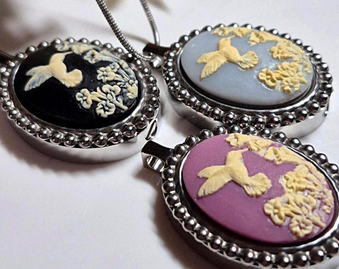 Hummingbird Cremation Urn Necklace |Keepsake Pendant for Ash Cremains | Memorial Ashes Keepsake