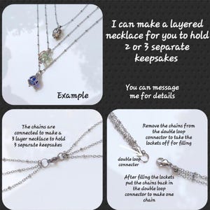 Glass Cremation Ashes Locket | Sterling Silver Teardrop Urn Necklace | Memorial Pendant | Remembrance Jewelry image 18