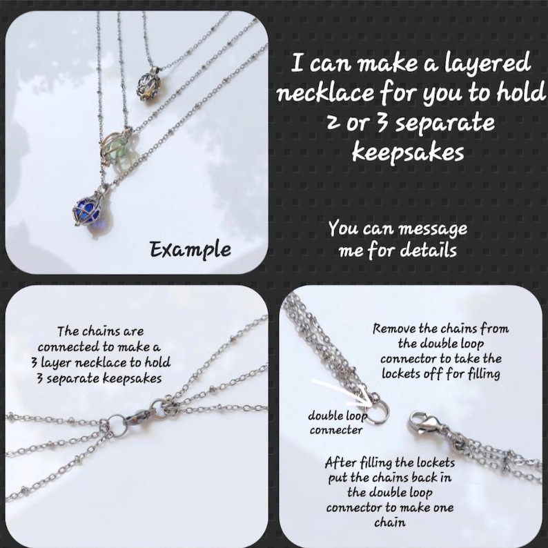 Glass Cremation Ashes Locket | Sterling Silver Teardrop Urn Necklace | Memorial Pendant | Remembrance Jewelry image 18