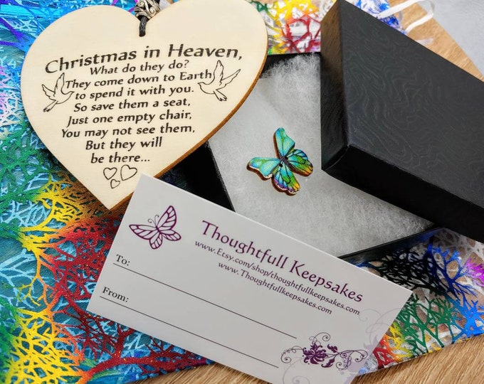 Memorial Jewelry Gift Wrap | Christmas Gift Wrap kit | "Christmas in Heaven"