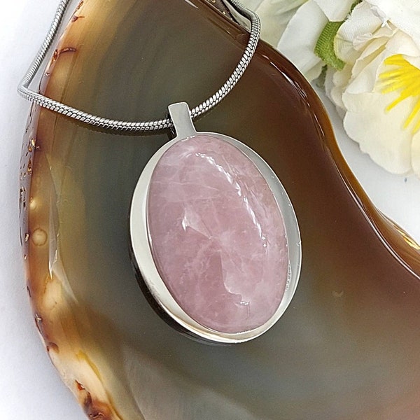 Bijoux de crémation Amulette Quartz rose Urne Collier Bijoux pour cendres Cemains | Cadeau souvenir bijoux funéraires | Bijoux commémoratifs en frêne