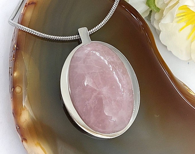 Cremation Jewelry Amulet Rose Quartz Urn Necklace Jewelry for Cremains Ashes | Funeral Jewelry Keepsake Gift | Memorial Ash Jewellery