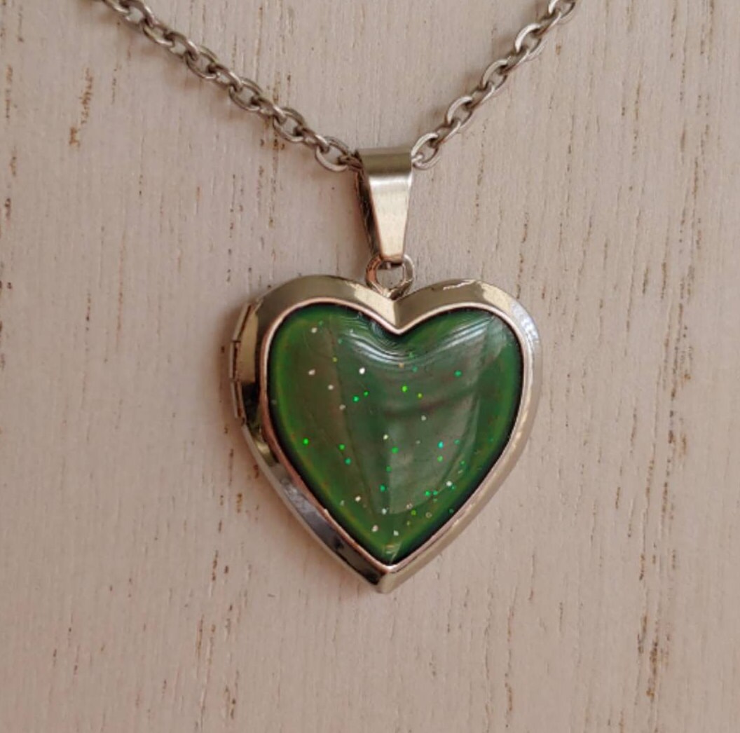 Heart mood necklace color meanings store