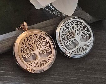 Tree of Life Cremation Locket, Stainless Steel Cremation Necklace for Ashes, Ash Pendants