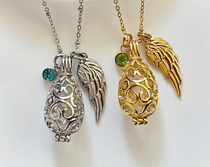 Teardrop Locket for Ashes or Locks of Hair | Urn Necklace for Ashes | Teardrop Urn Jewelry | Cremation Jewelry Keepsake Gifts for Her