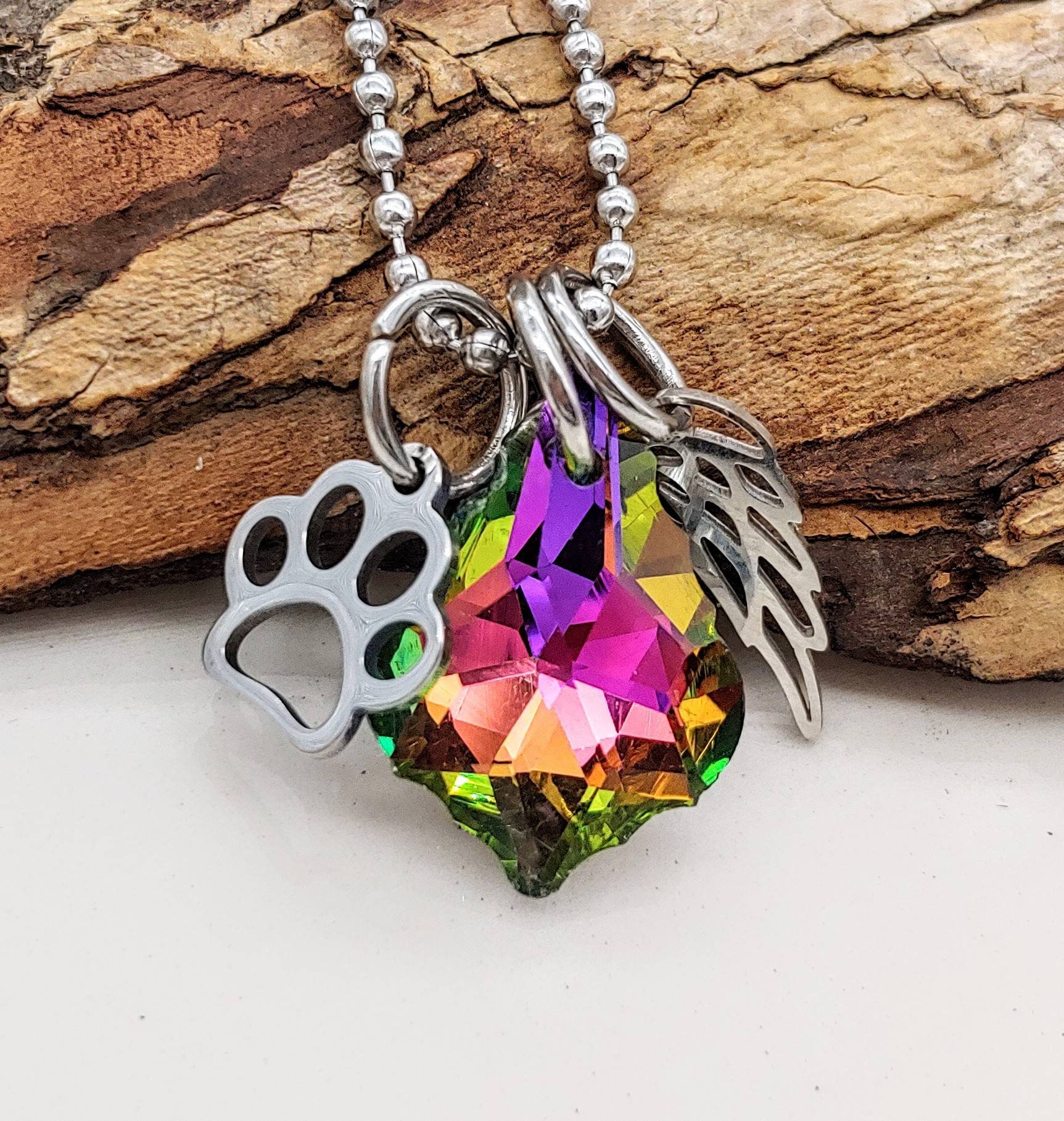 Rainbow Bridge Pet Keepsake Necklace | Pet Memorial Jewelry | Pet Loss ...