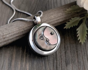 Crescent Moon Urn Necklace: Memorial Ashes Locket | Cremation Jewelry Ash Pendant | Celestial Keepsake Gifts