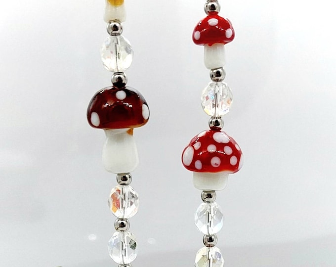 Mushroom Suncatcher | Keepsake Urn Charm | DIY Urn Jewelry for Ashes, Hair, Pet Fur, Whiskers | Cremation Jewelry | Memorial Gift