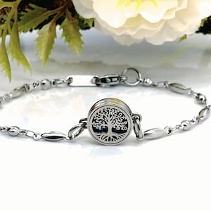 Mini Tree of Life Cremation Bracelet | Ashes Locket | Urn Jewelry | Memorial Ash Keepsake Gifts