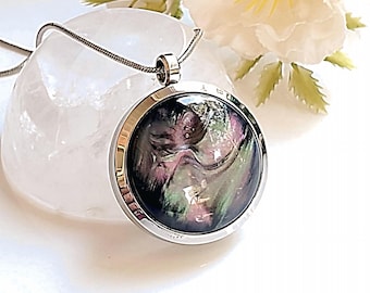 Aurora Borealis Locket | Keepsake Lockets, Cremation Ashes Jewelry, Urn Necklace Pendant, Memorial Jewellery