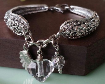 Forget Me Not Urn Bracelet for Ashes | Vintage Spoon Inspired Bracelet for Cremains | Memorial, Cremation Jewelry | Urn Jewelry | Love, Gift