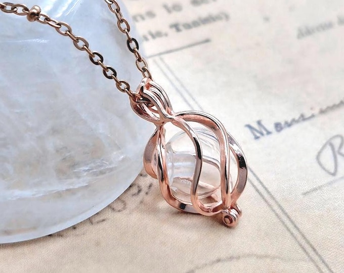 Rose Gold Sterling Silver Keepsake Locket | Memorial Ashes Jewelry, Cremation Urn Jewelry, Keepsakes for Women