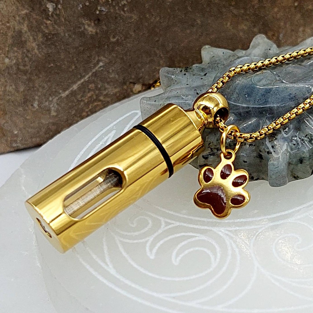 Pet Memorial Jewelry for Ashes Pet Hair or Fur Keepsake Etsy