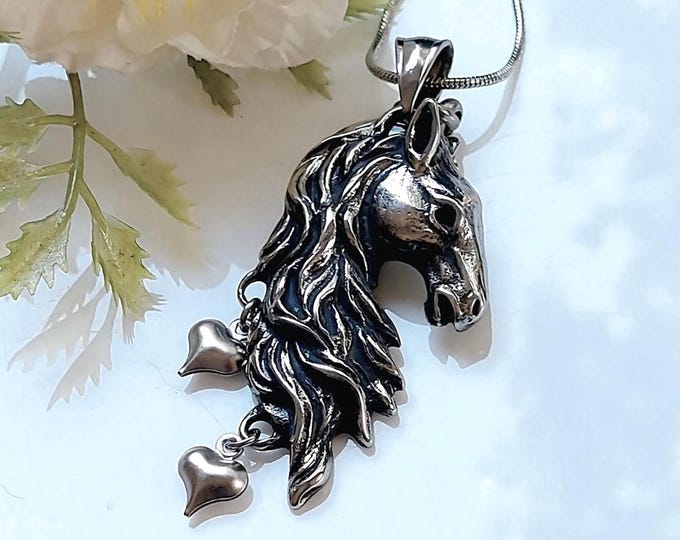 Horse Memorial Jewelry | Keepsake Locket, Cremation Ashes Jewelry, Urn Necklace, Horse Hair Lockets
