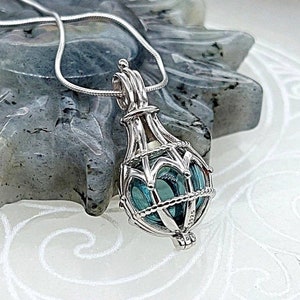 Sterling Silver Cremation Ashes Locket • Teardrop Urn Necklace for Ashes • Memorial Jewellery • Cremation Jewelry Gifts for Her • Ash Holder