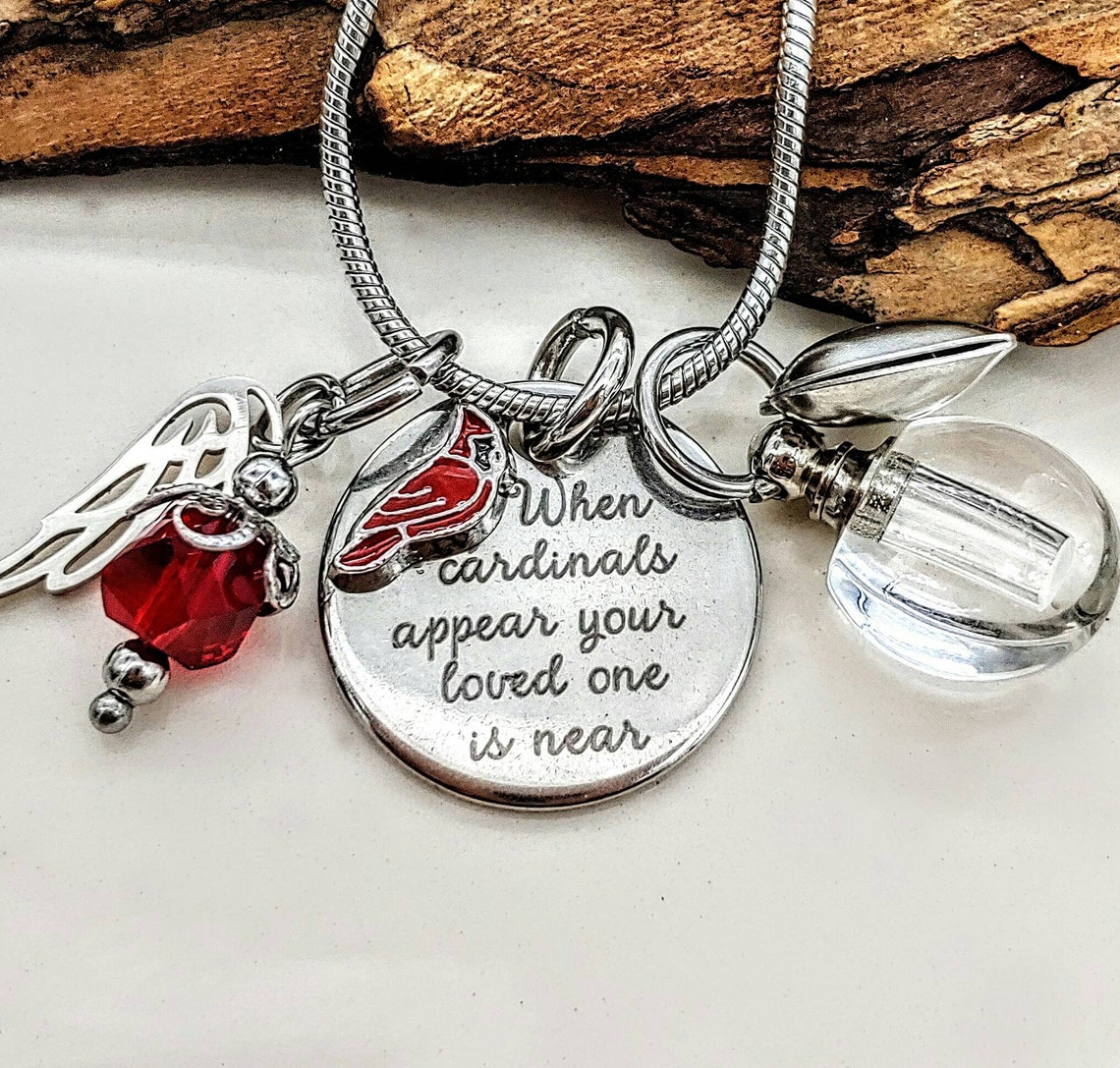 Cardinal Urn Necklace Urn Pendant Cremation Jewelry Urn Etsy