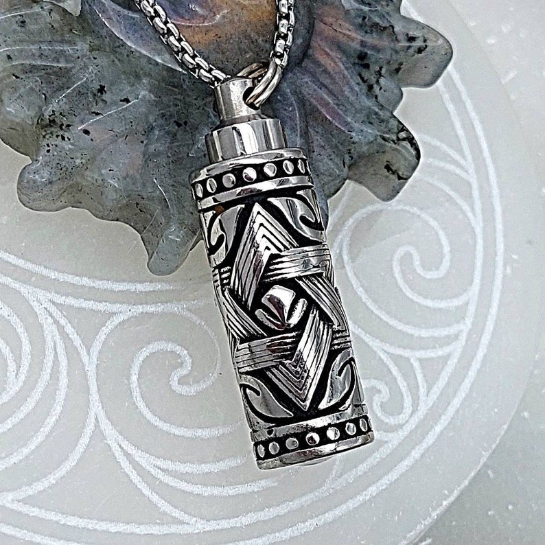 Memorial Star of David Urn Locket Necklace Prayer Locket Etsy