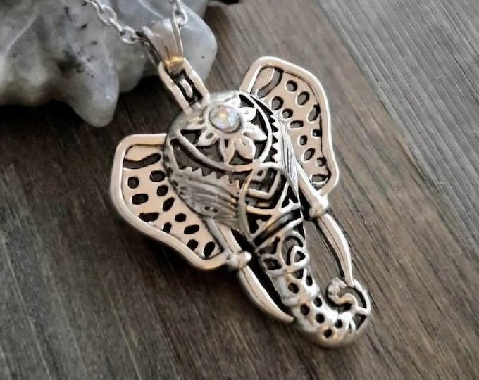 Elephant Locket for Ashes:  Keepsake Ashes Pendant | Cremation Jewelry | Elephant Urn Necklace for Ash Cremains | Memorial Jewellery