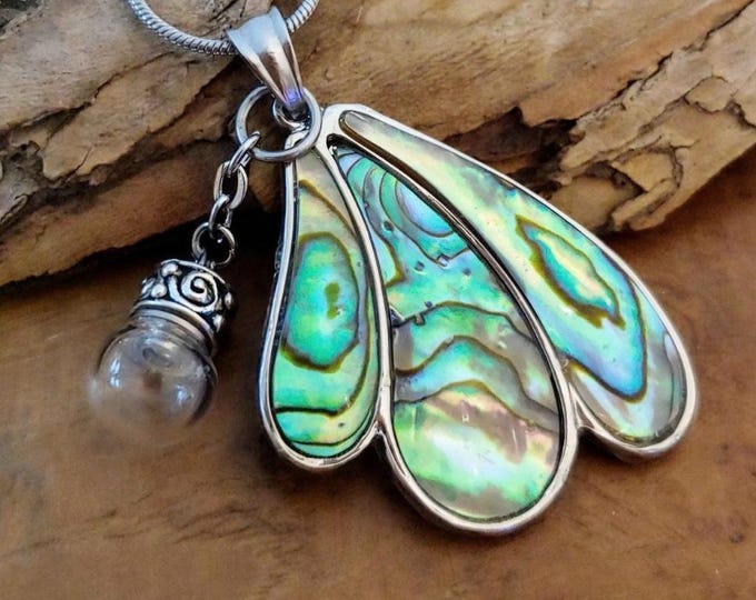 Butterfly Wing Urn Necklace: Cremation Ashes Keepsake | Memorial Jewelry Urns | Urn Pendants | Sympathy Gifts