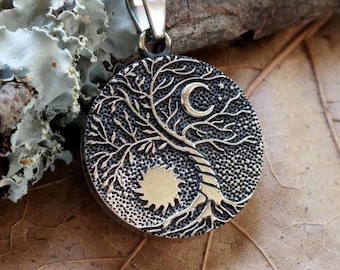 Sun and Moon Locket: Celestial Keepsake Locket | Cremation Jewelry | Urn Necklace | Memorial Ashes Pendant | Gifts for Her