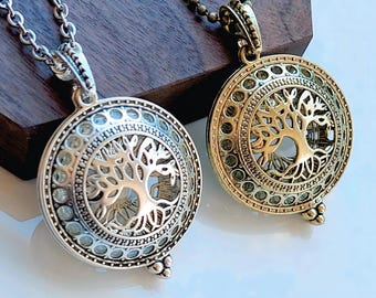 Tree of Life Urn Necklace, Keepsake Jewelry, Cremation Ash Lockets, Mourning Jewelry Gifts