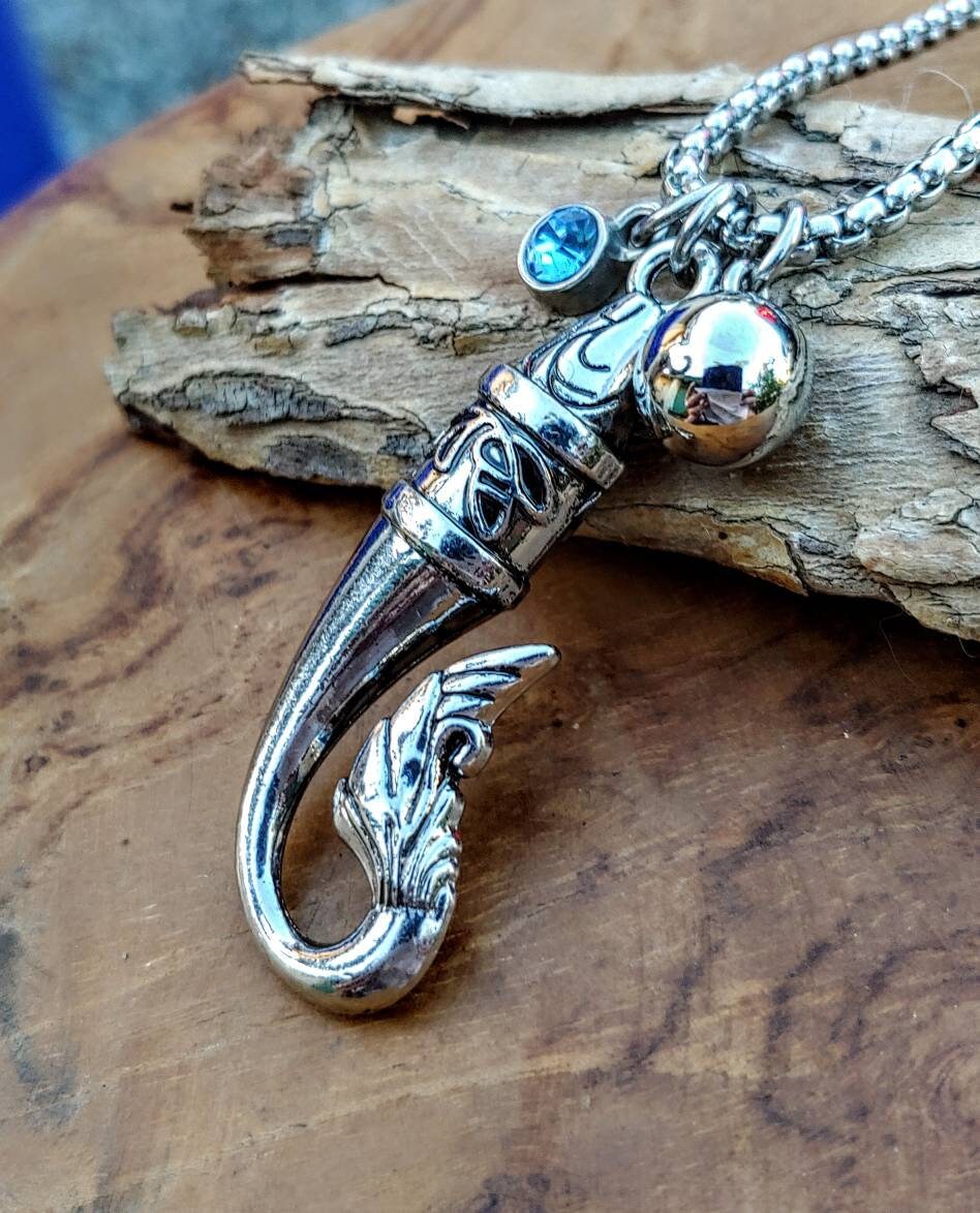 Viking Fish Hook Urn Necklace for Ash Small Urn for Ashes Ash