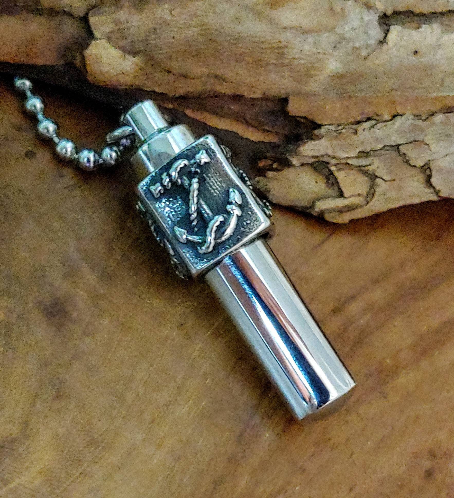 Cremation Jewelry Ash Holder, Anchor Urn Pendant, Memorial Keepsake