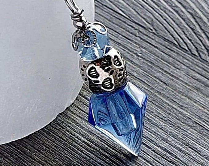 Paw Print Pet Memorial Jewelry for Ashes | Urn Necklace Pet Cremation Jewelry | Handmade Keepsake Urn Jewelry | Pet Loss Gift for Loved One