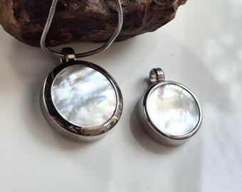 Mother of Pearl Locket Necklace | Keepsake Lockets | Cremation Ashes Jewelry | Memorial Ash Pendant | Mom Urn Necklace
