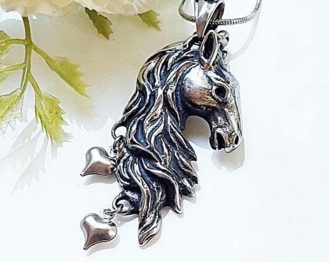 Horse Memorial Jewelry: Keepsake Ashes Locket, Cremation Jewelry, Urn Necklace, Keepsake Pendants, Sympathy Gift